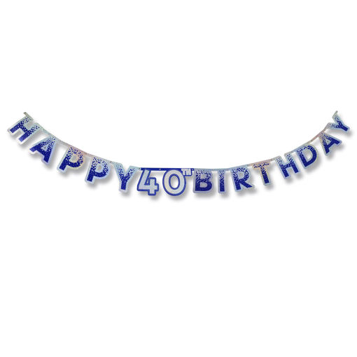 Picture of 40TH BLUE BIRTHDAY BANNER 2.2M